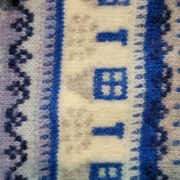 Made in Italy of Benetton Wool Sweater Knit Danish Pattern Scandinavian … - Picture 2 of 7